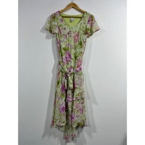 Emma James VTG 90s Fairy Floral Midi Dress Womens 12 Formal Romantic Boho Event